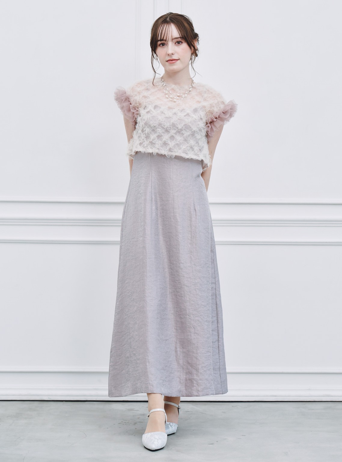 【kaene】2wayチュールブラウスカップ付きワンピース の画像1