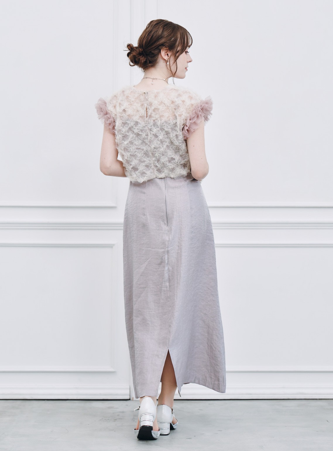 【kaene】2wayチュールブラウスカップ付きワンピース の画像3