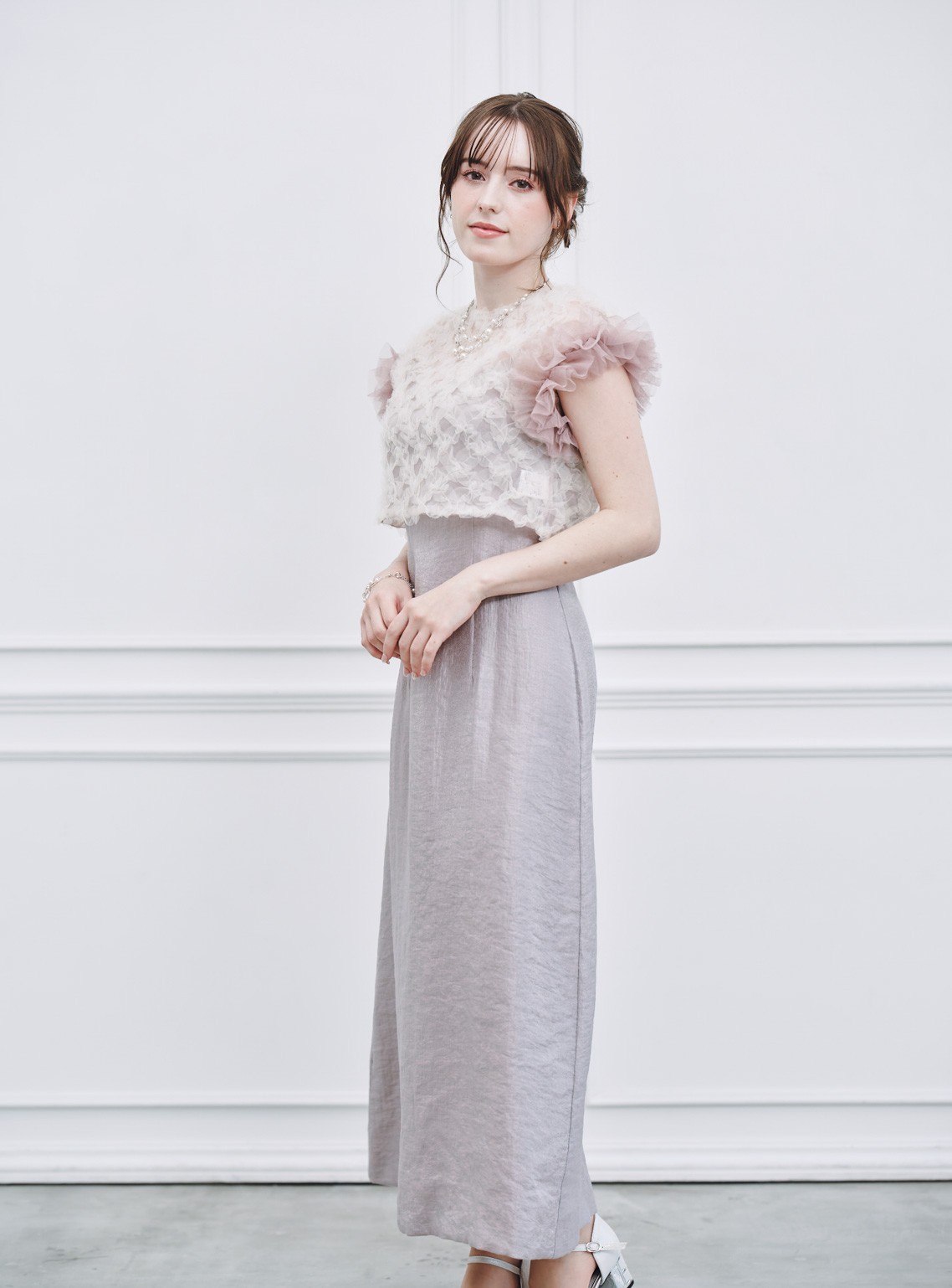 【kaene】2wayチュールブラウスカップ付きワンピース の画像5