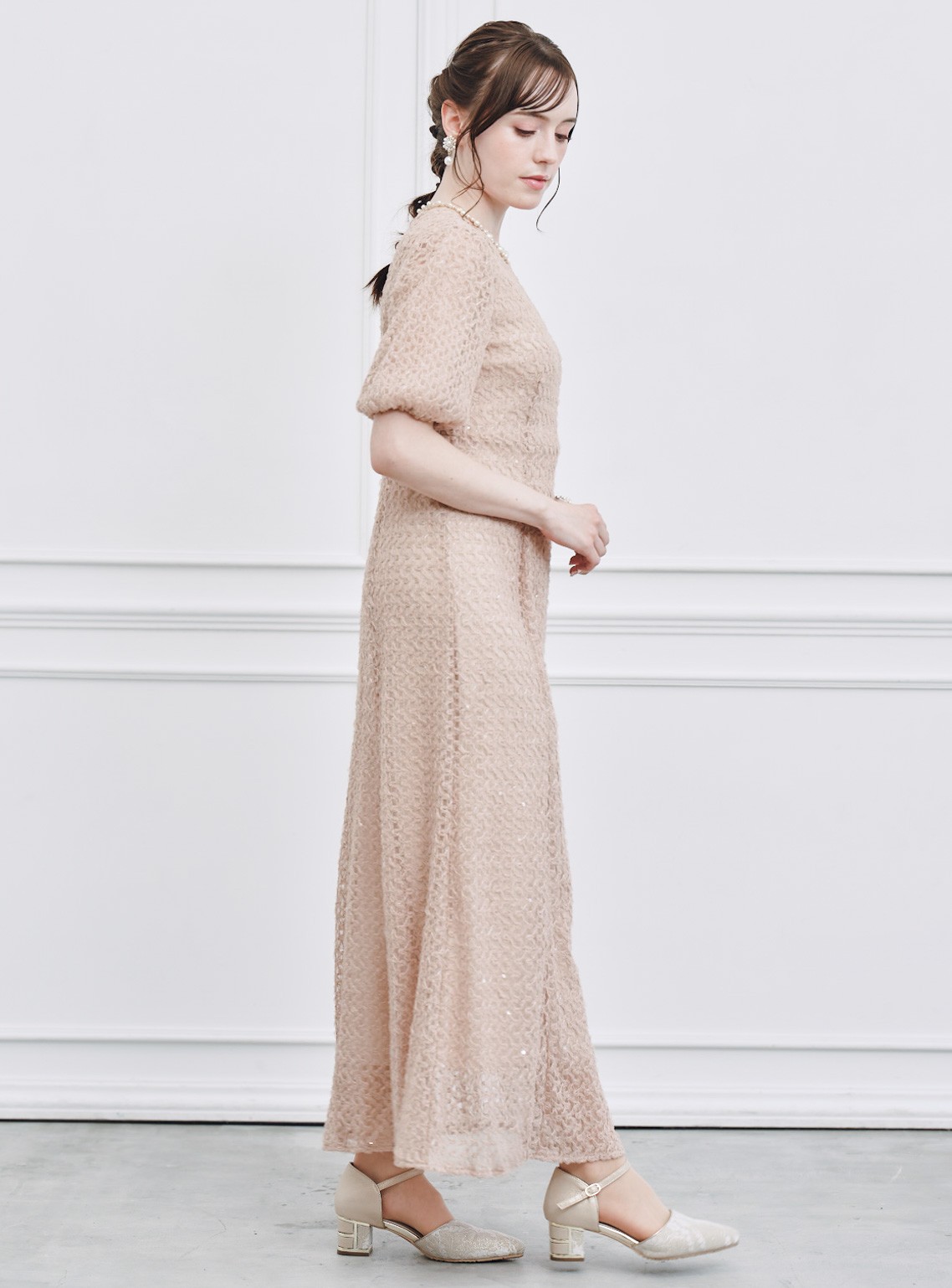 【kaene】スパンコールラメワンピース の画像2