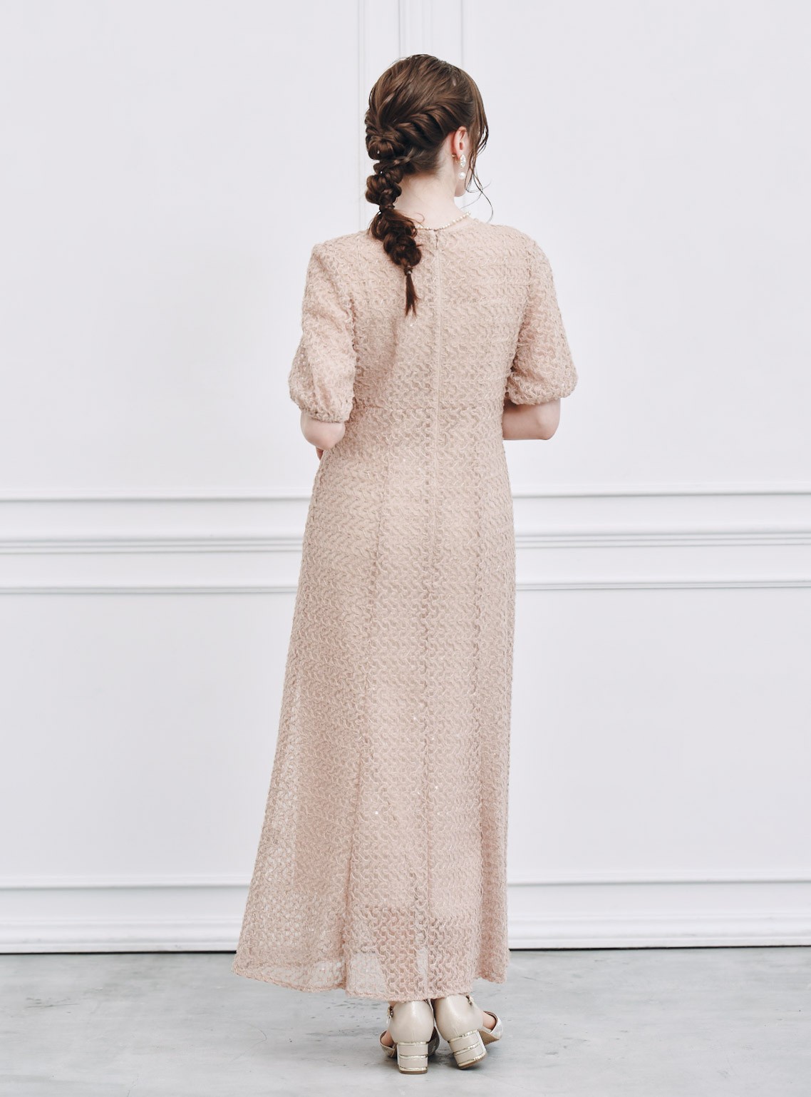 【kaene】スパンコールラメワンピース の画像3