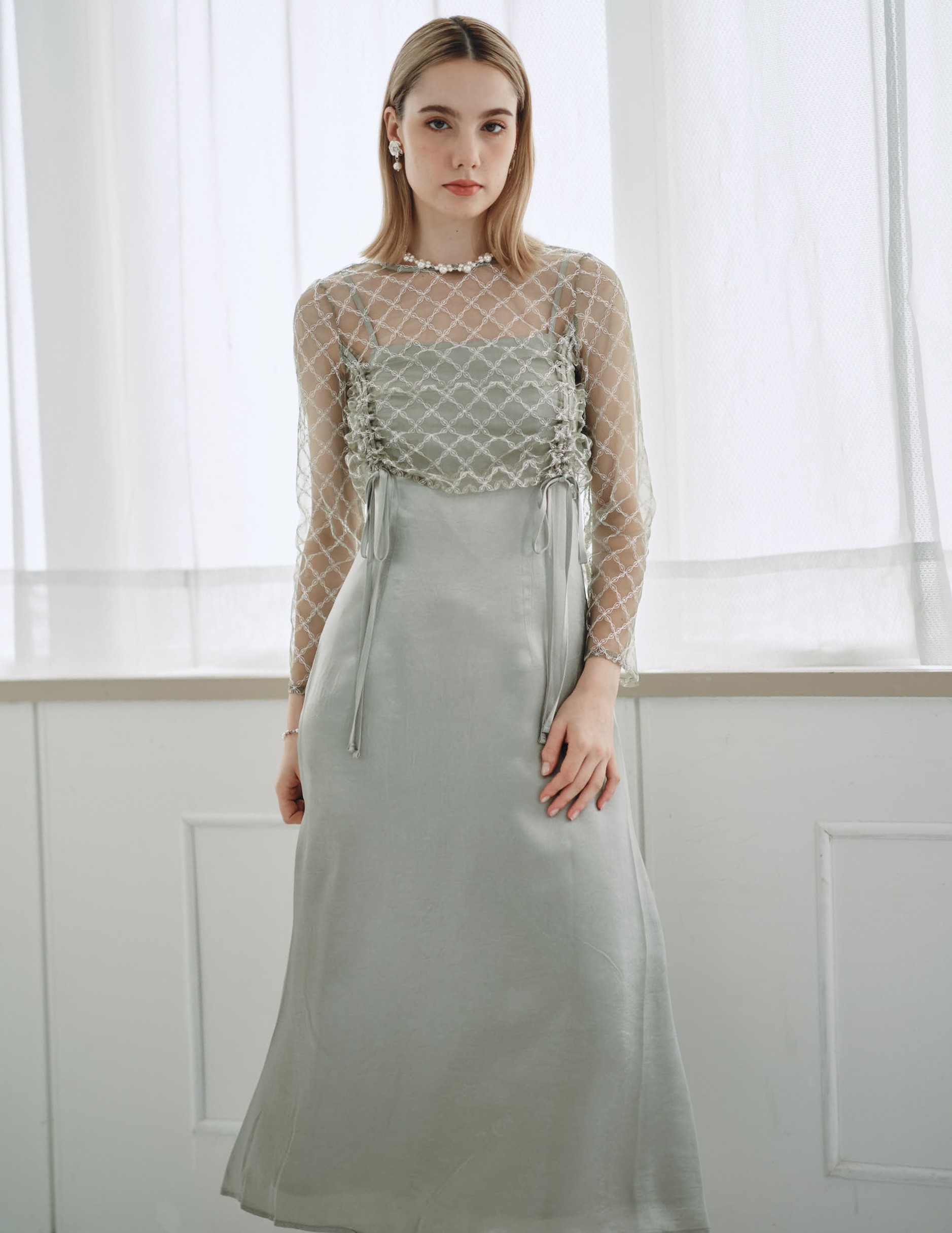 【kaene】ドロストギャザーセパレートワンピース の画像5
