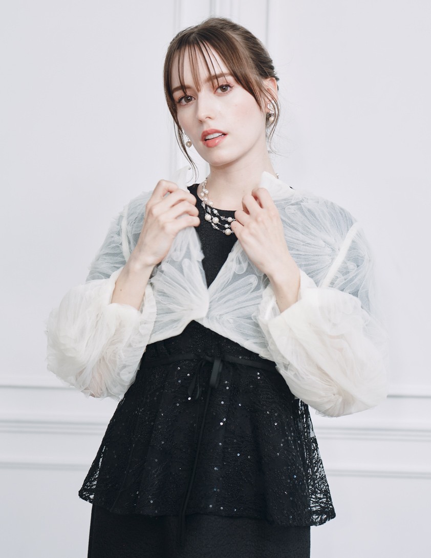 【kaene】チュールエンブロイダリーボレロ の画像1