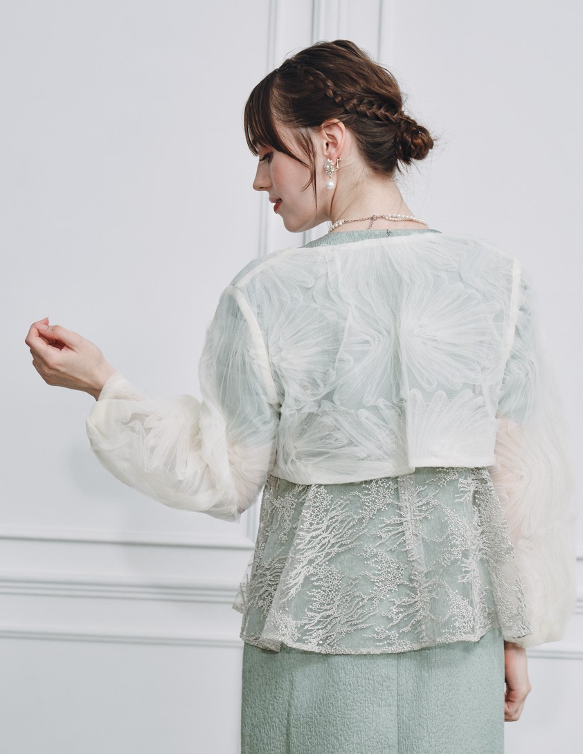 【kaene】チュールエンブロイダリーボレロ の画像3
