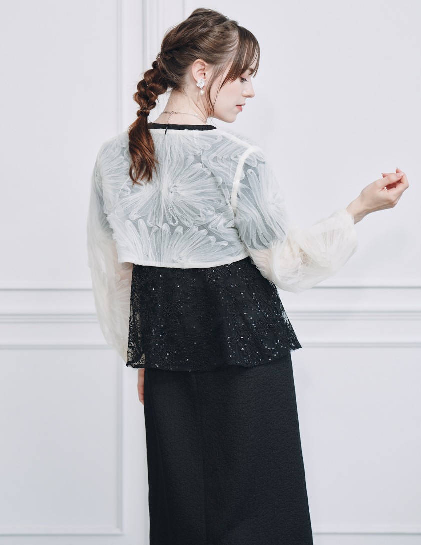 【kaene】チュールエンブロイダリーボレロ の画像5