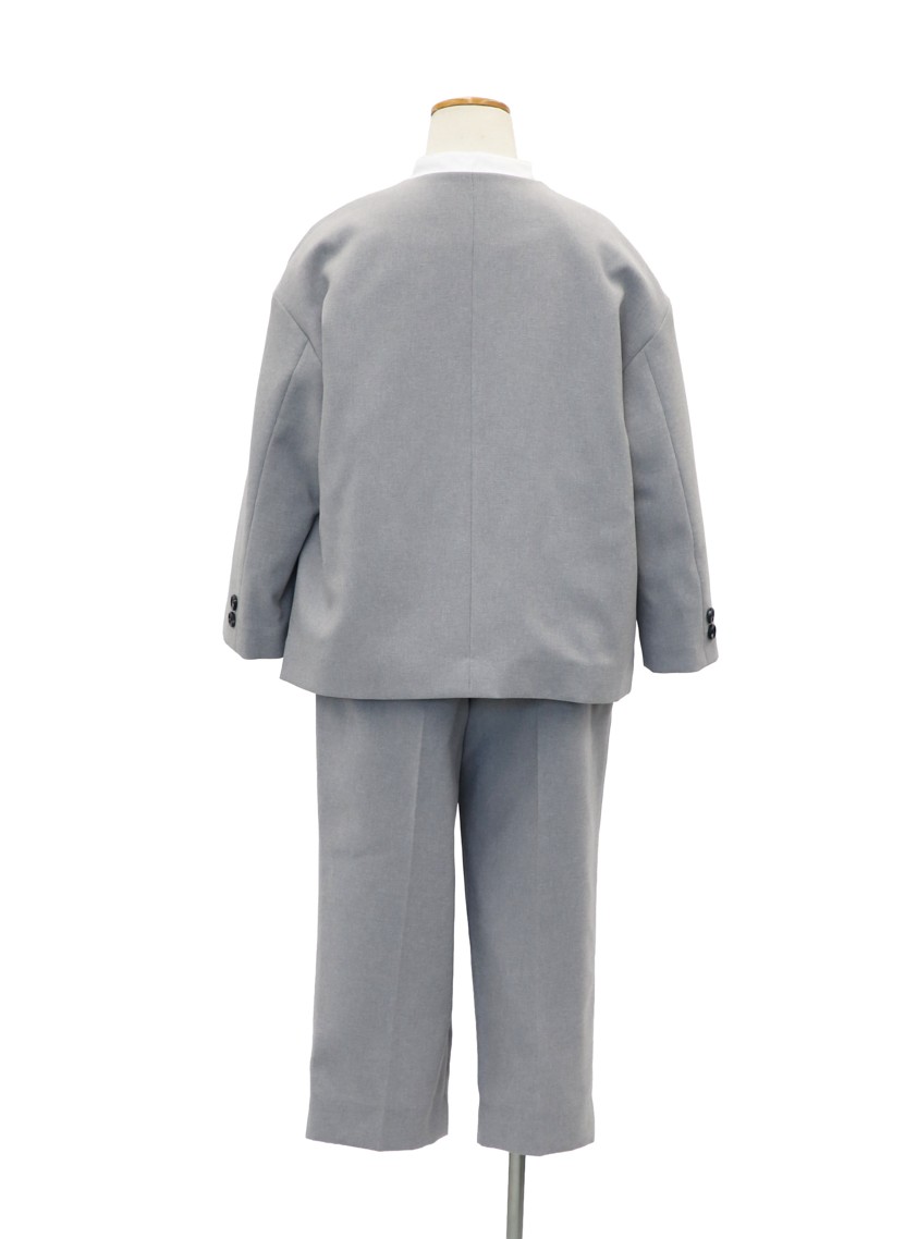 ノーカラージャケット・ロングパンツスーツセット の画像3