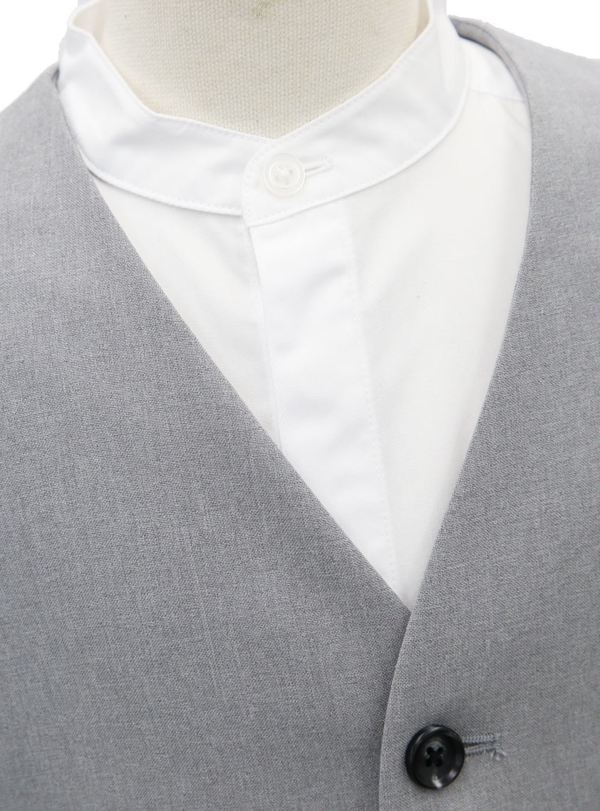 ノーカラージャケット・ロングパンツスーツセット の画像5