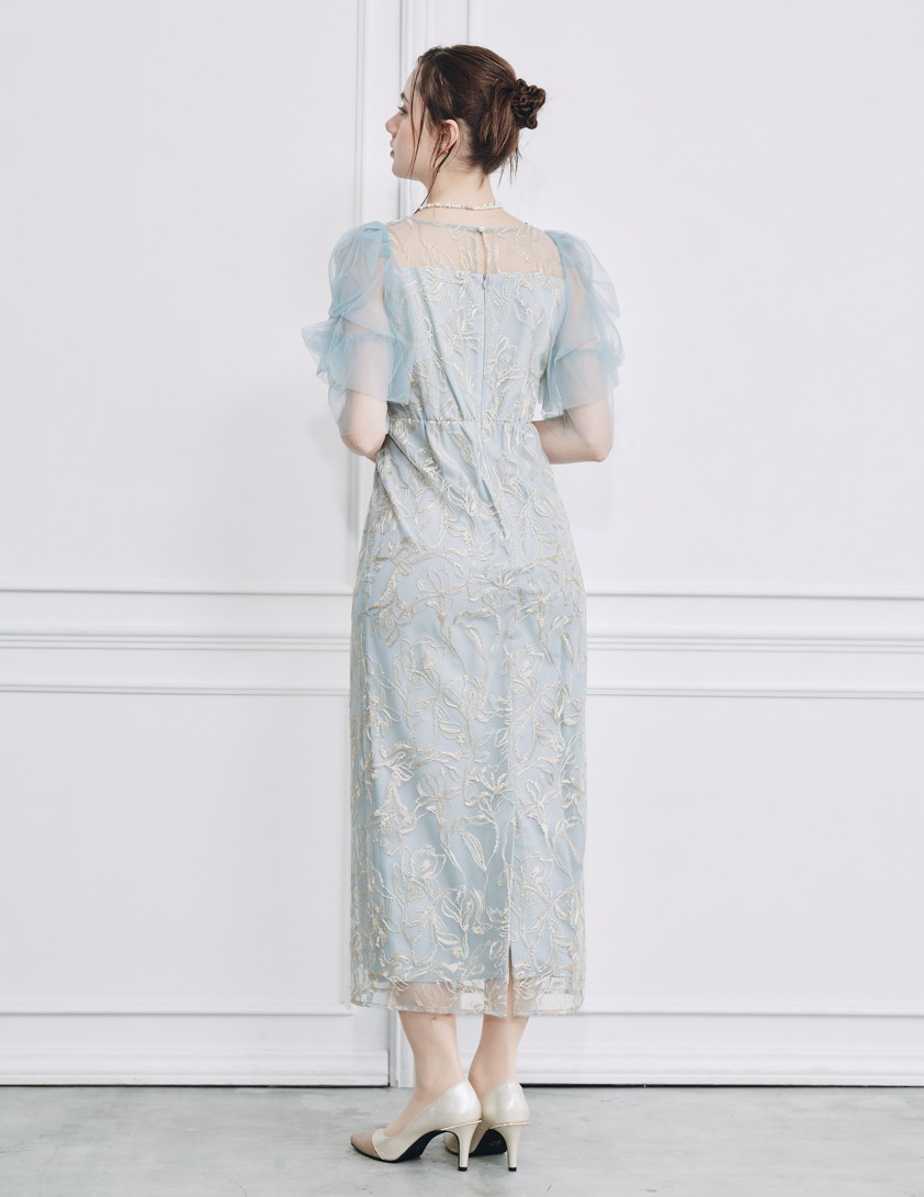 フルーフィスリーブペンシルワンピース の画像2