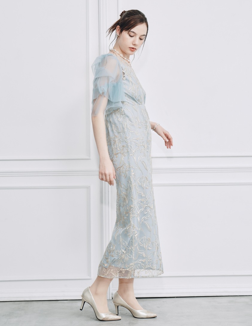 フルーフィスリーブペンシルワンピース の画像3