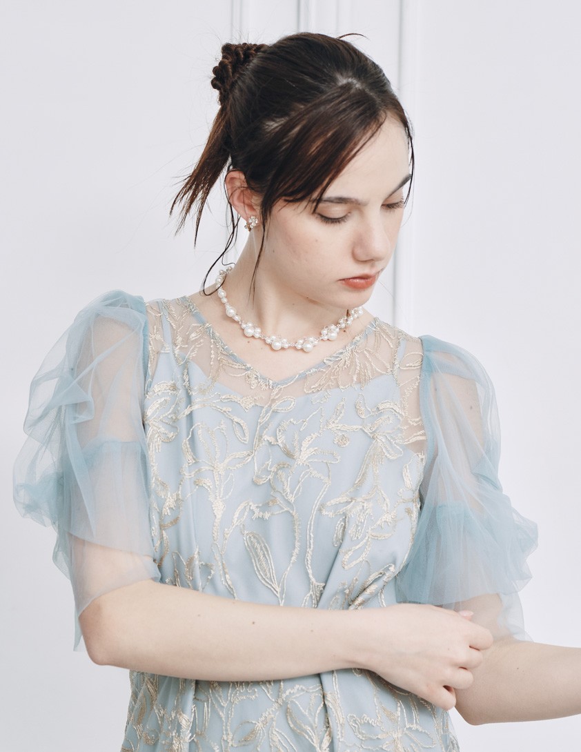 フルーフィスリーブペンシルワンピース の画像6