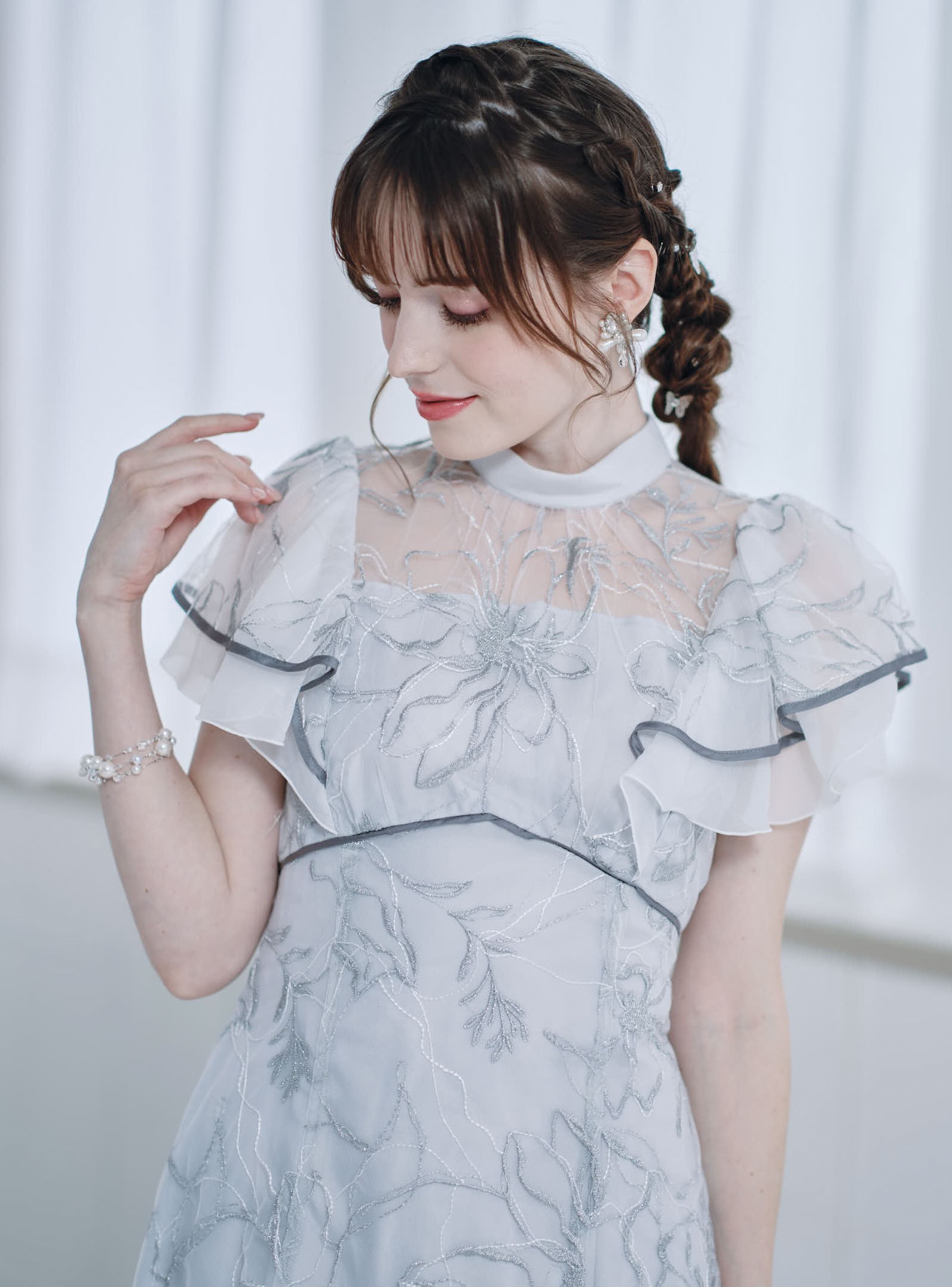 【MERCURYDUO】エンブロイダリーラッフルワンピース の画像6