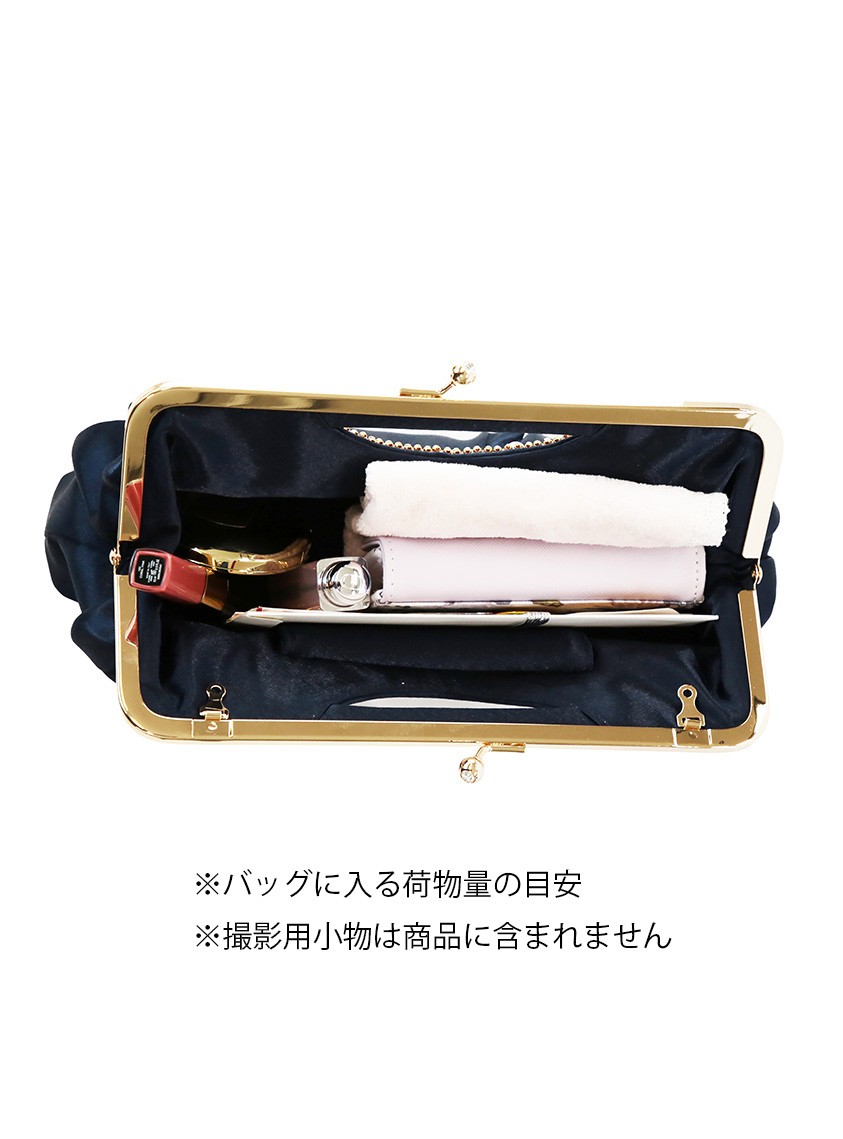 がま口サテンクラッチバック の画像5