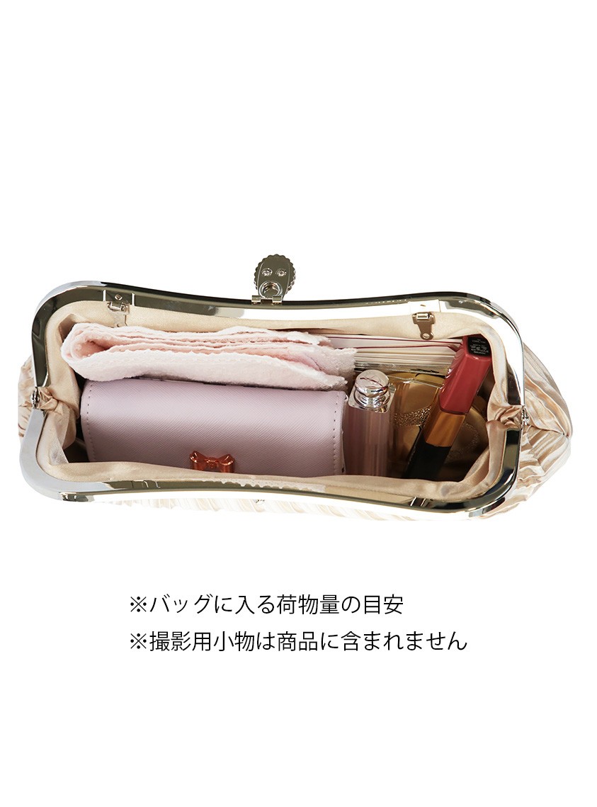 コンパクトがま口ミニプリーツサテンバック の画像6