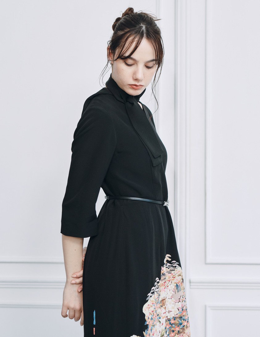 着物リメイクスクエアネックドレス の画像5