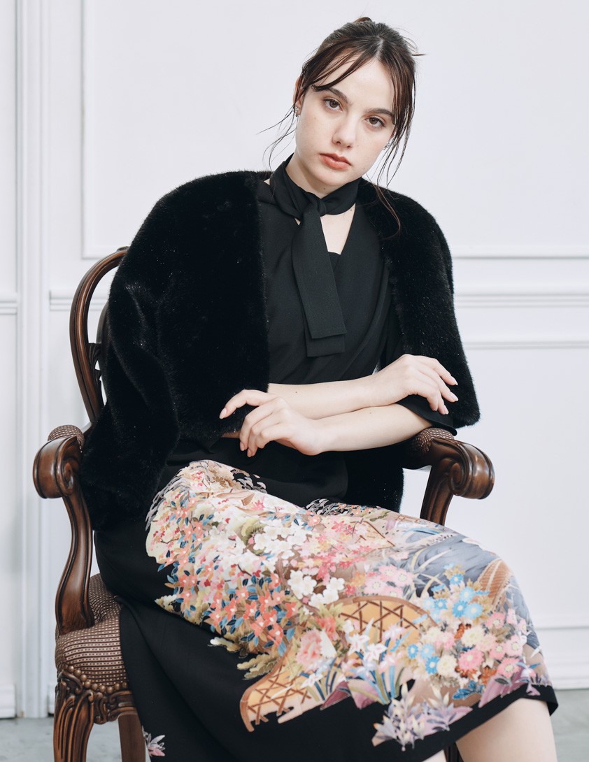 着物リメイクスクエアネックドレス の画像6