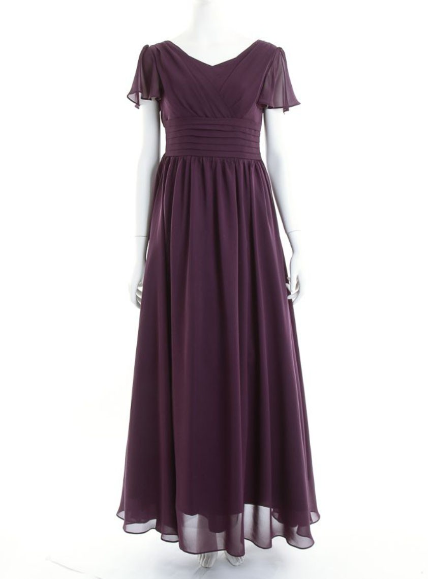 袖付きゆるVネックマキシ丈ワンピース の画像1