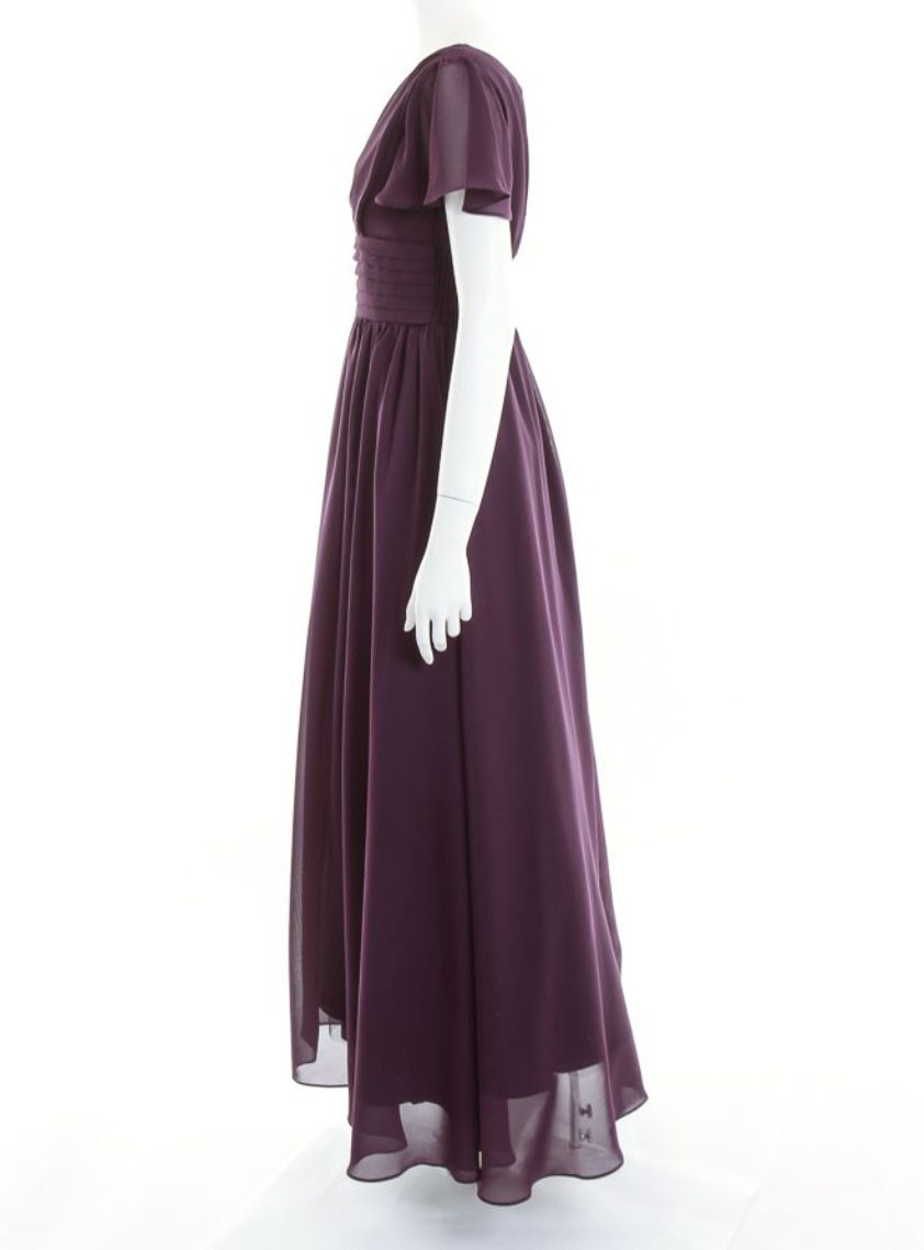 袖付きゆるVネックマキシ丈ワンピース の画像2