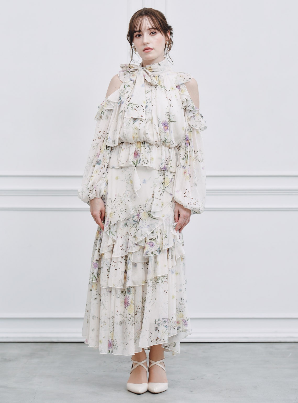 【SNIDEL】ラッフルフリルシフォンセットアップ の画像1