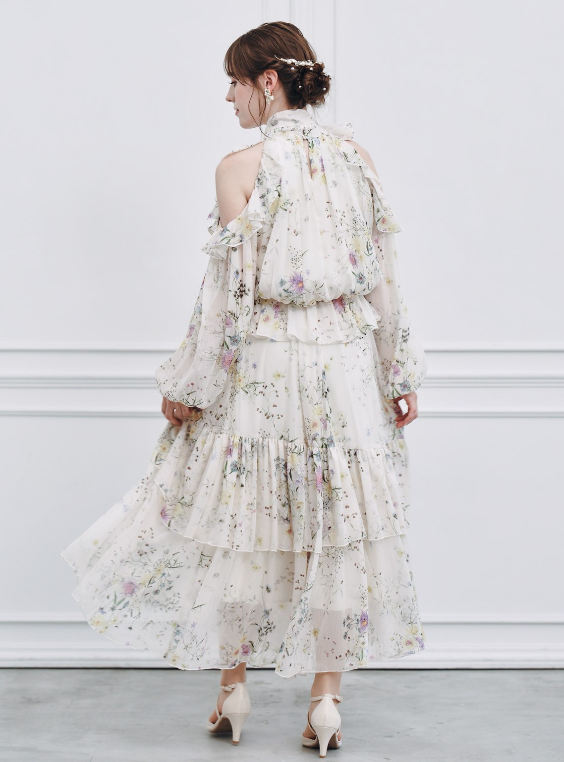 【SNIDEL】ラッフルフリルシフォンセットアップ の画像3