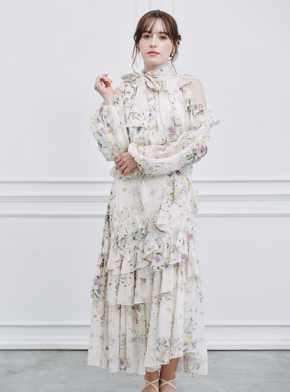 【SNIDEL】ラッフルフリルシフォンセットアップ の画像4