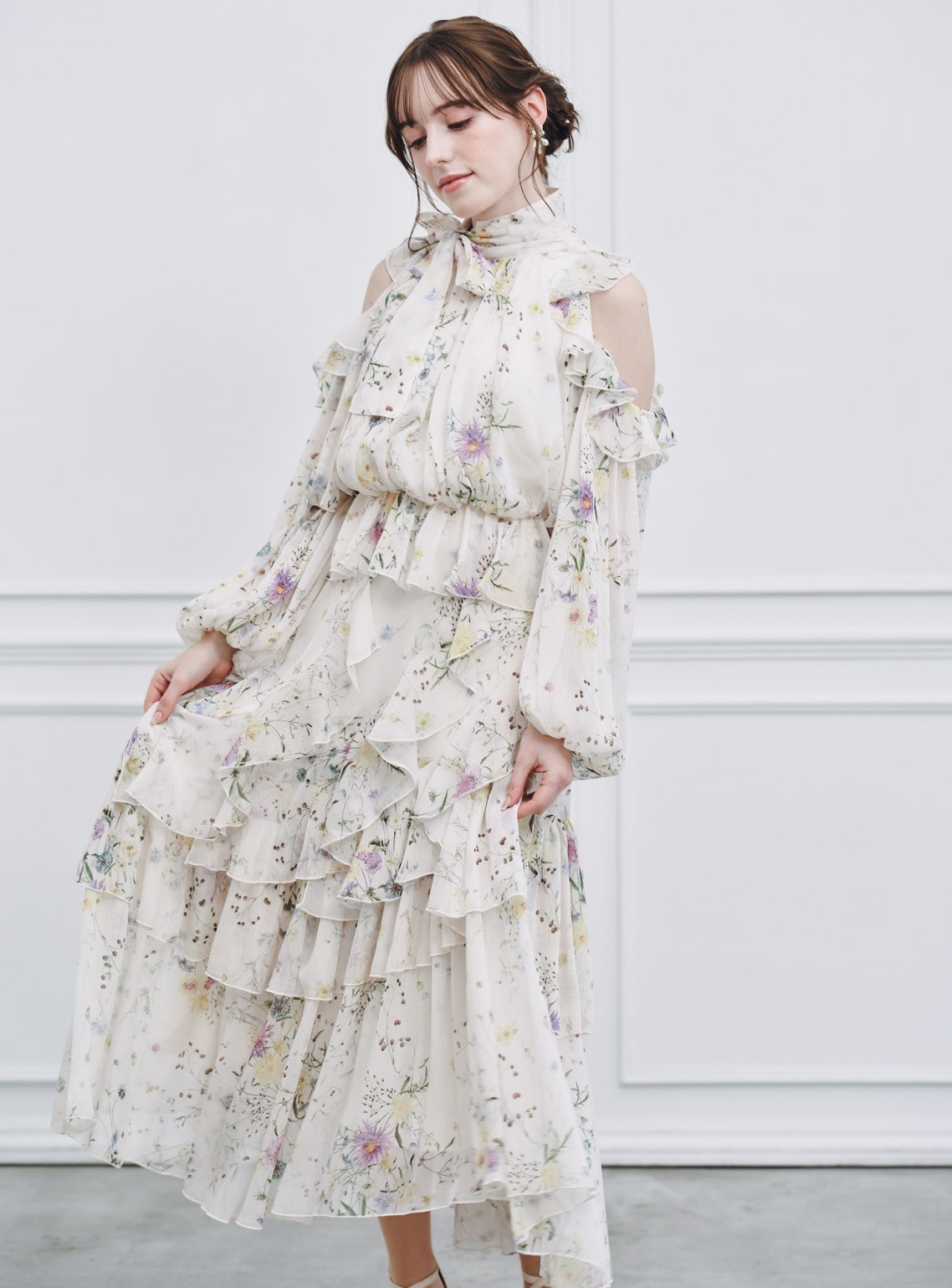 【SNIDEL】ラッフルフリルシフォンセットアップ の画像5