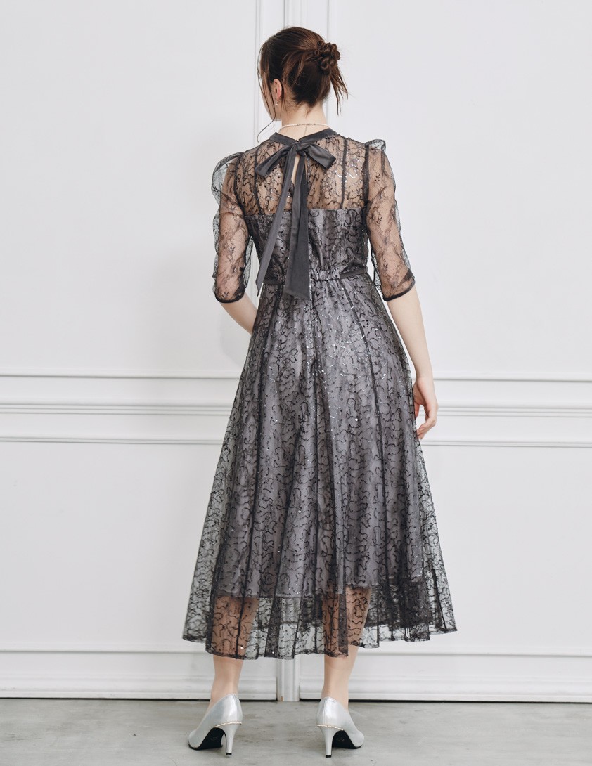 【SNIDEL】スパークルレースワンピース の画像4