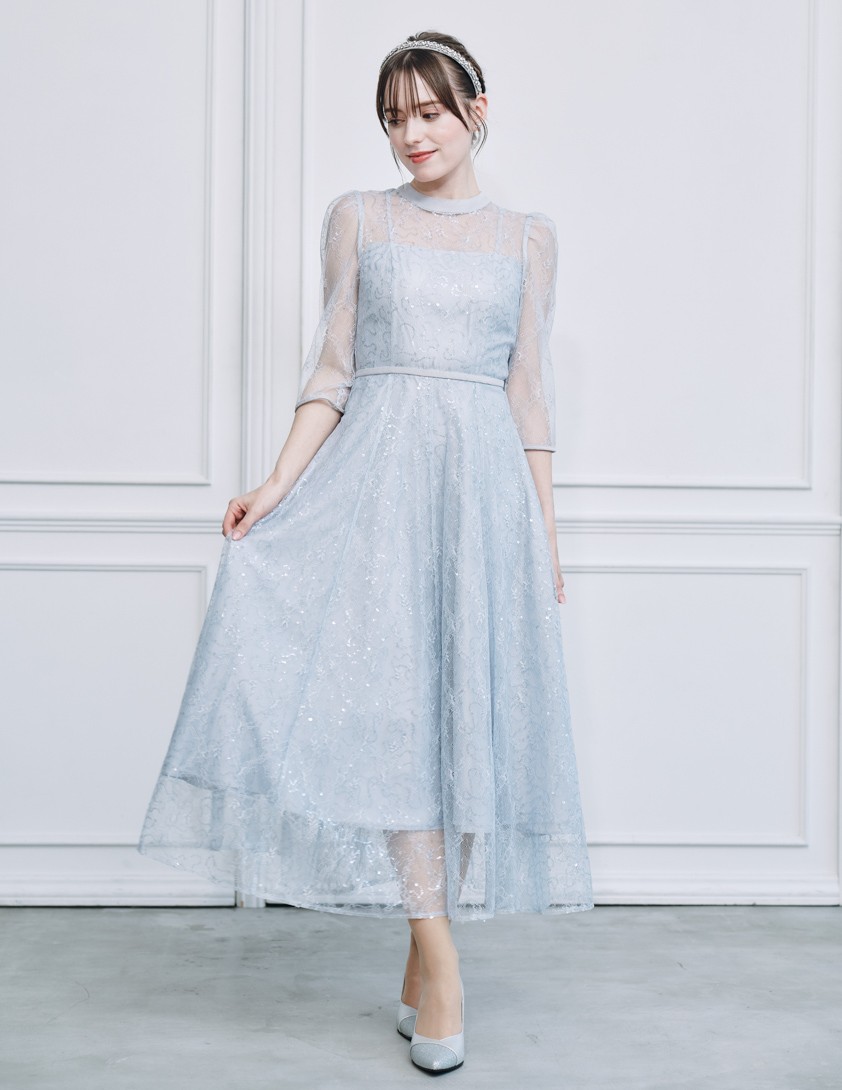 【SNIDEL】スパークルレースワンピース の画像1