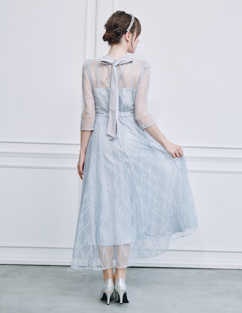 【SNIDEL】スパークルレースワンピース の画像3