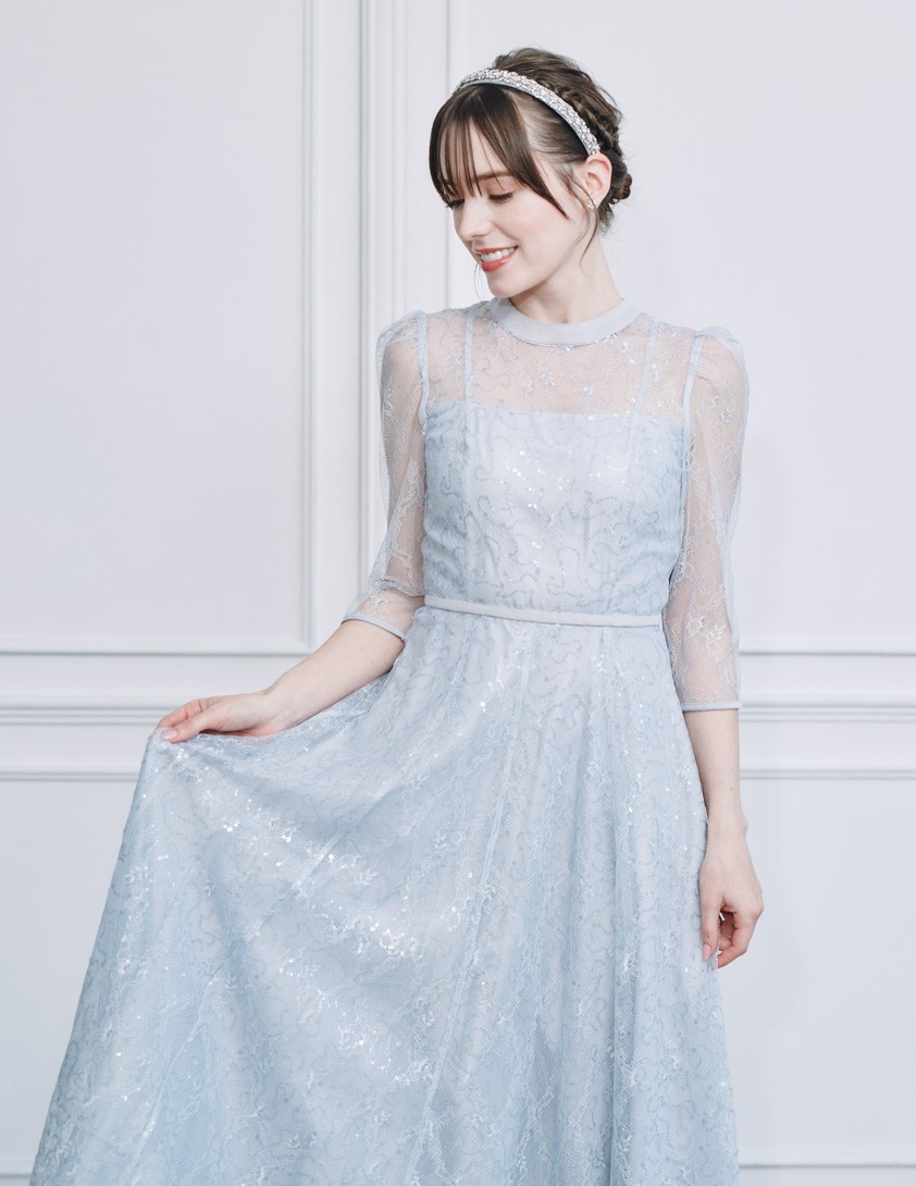 【SNIDEL】スパークルレースワンピース の画像4