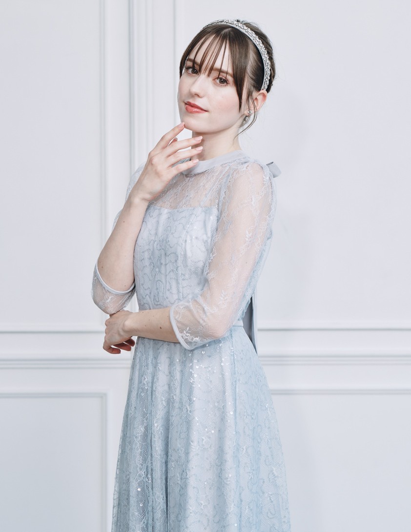 【SNIDEL】スパークルレースワンピース の画像5