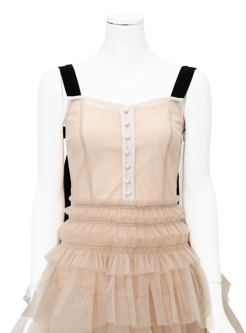 【SNIDEL】チュールティアードボリュームワンピース の画像10