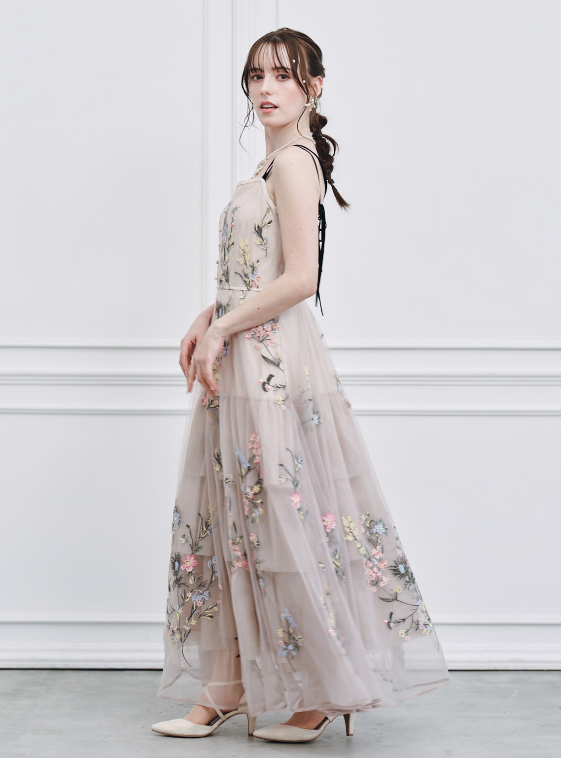 【SNIDEL】エンブロイダリーチュールドレス の画像2