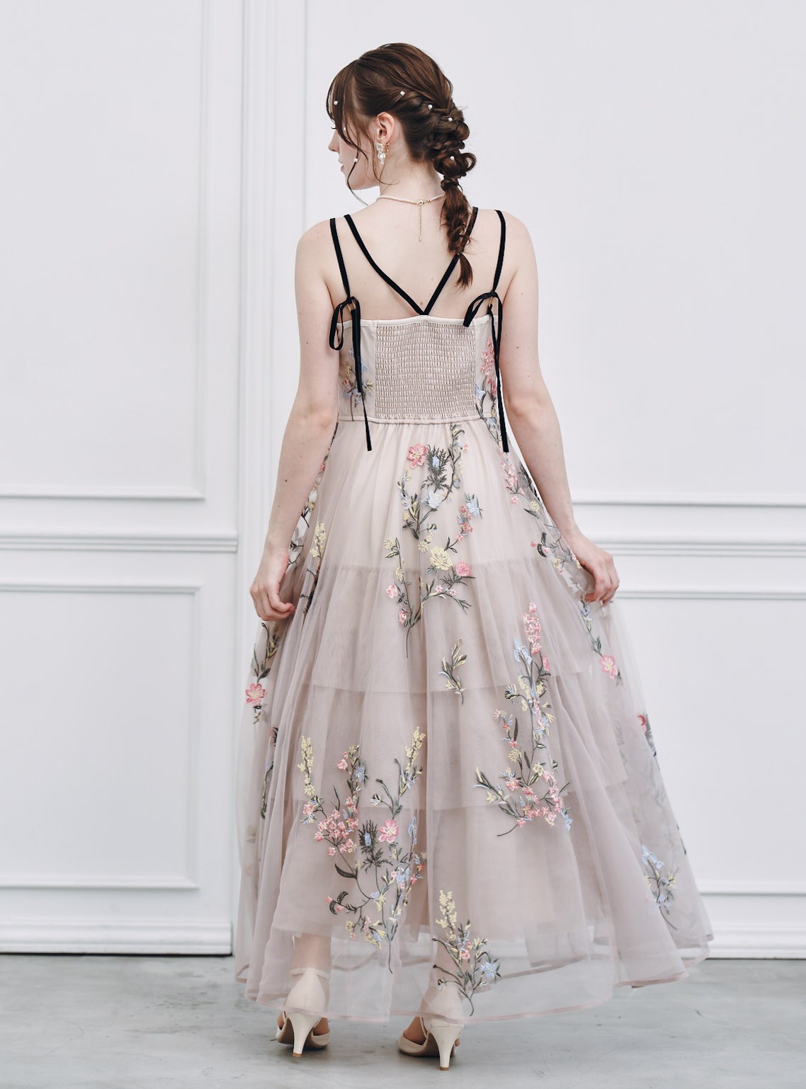 【SNIDEL】エンブロイダリーチュールドレス の画像3