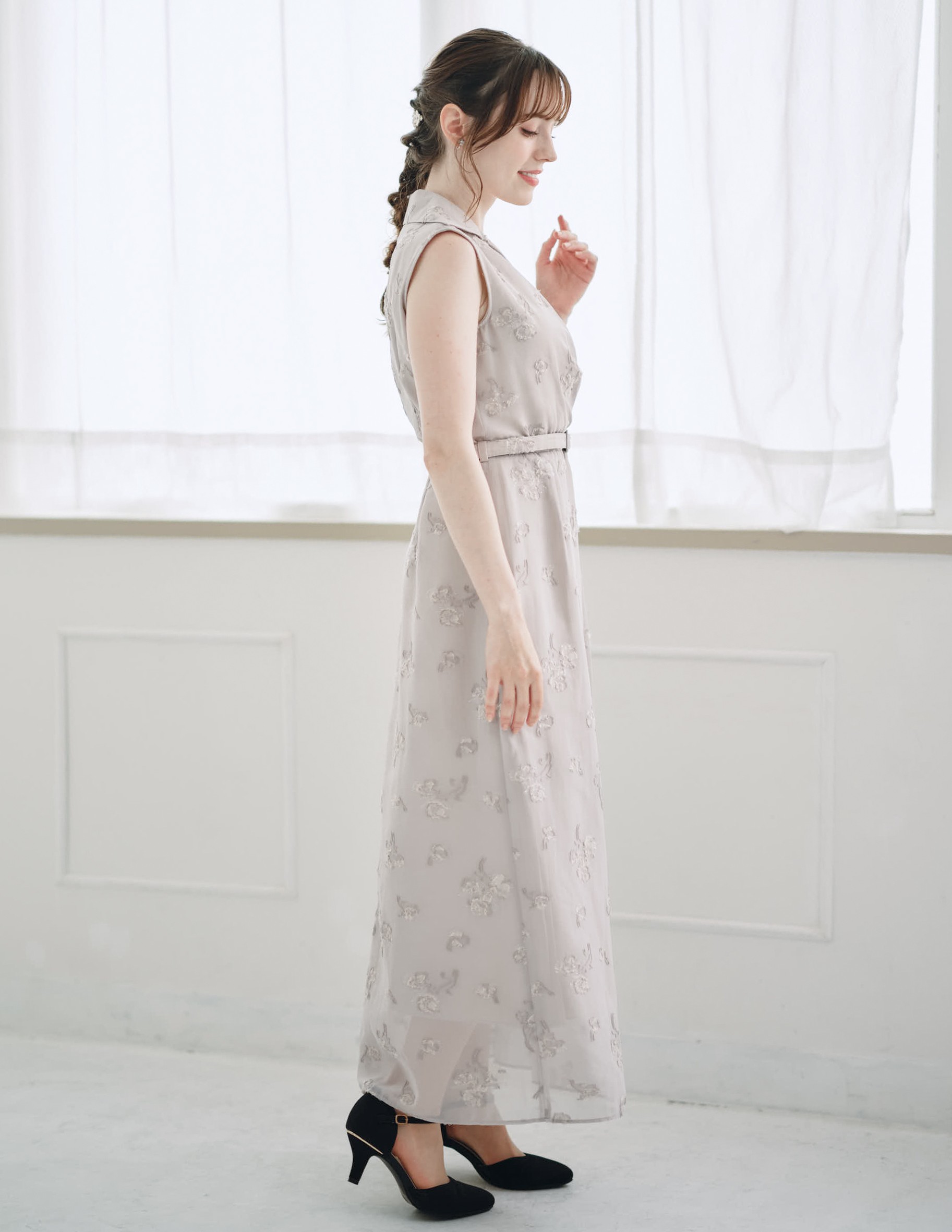 【SNIDEL】ラメジャガードカシュクールワンピース の画像4