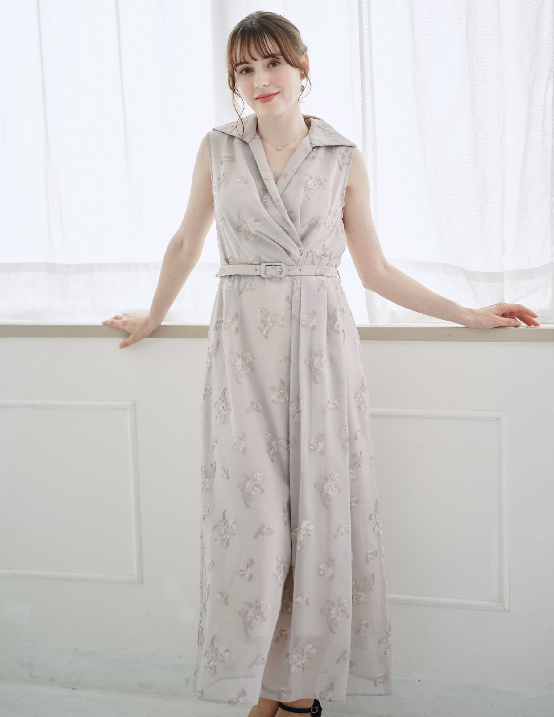 【SNIDEL】ラメジャガードカシュクールワンピース の画像5