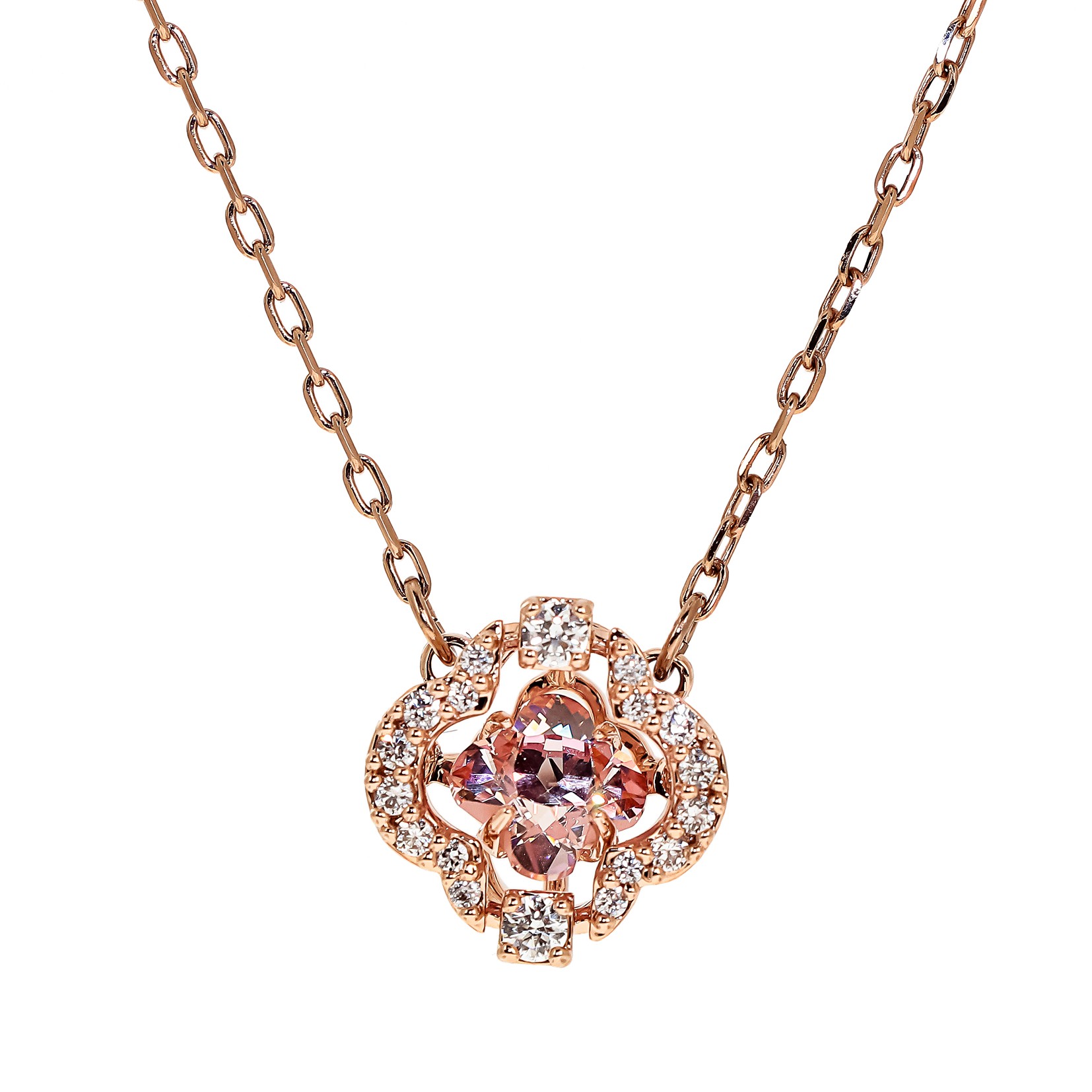 【SWAROVSKI】unaクローバーネックレス の画像3