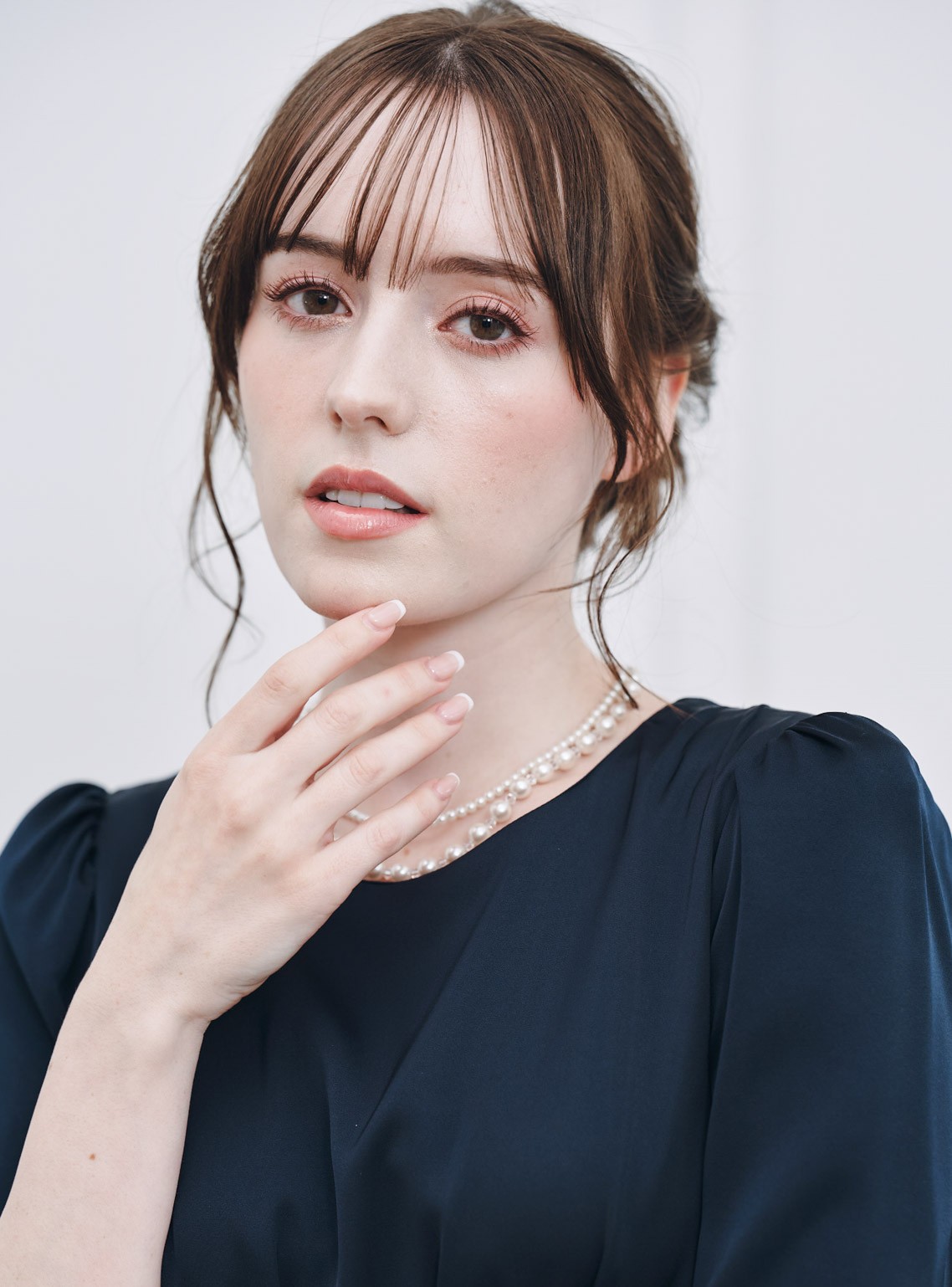 シンプルサテンシフォンジーワンピース の画像6