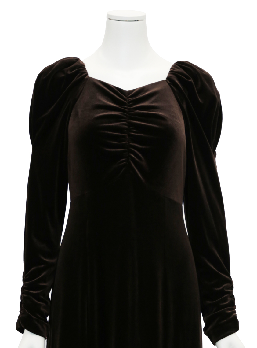 ストーン付プリンセスラインベロアワンピース の画像10