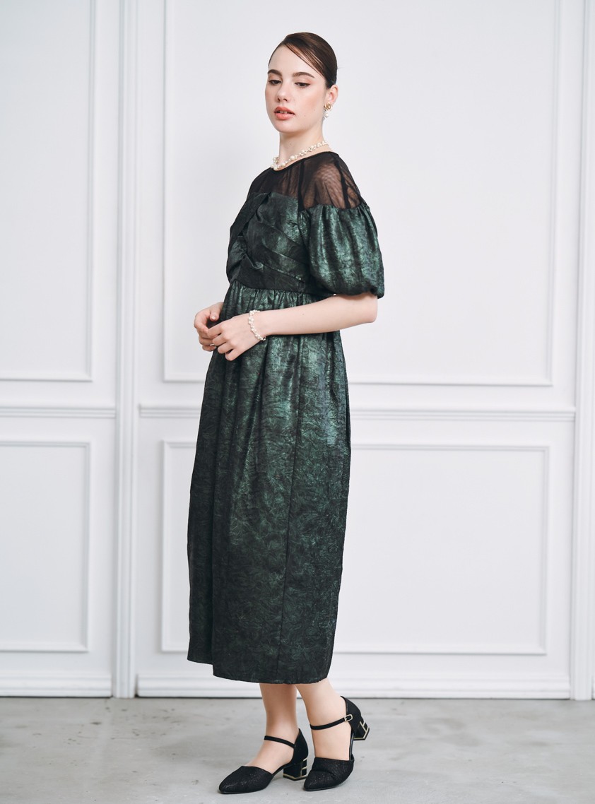 ヴィンテージプリントコクーンワンピース の画像2