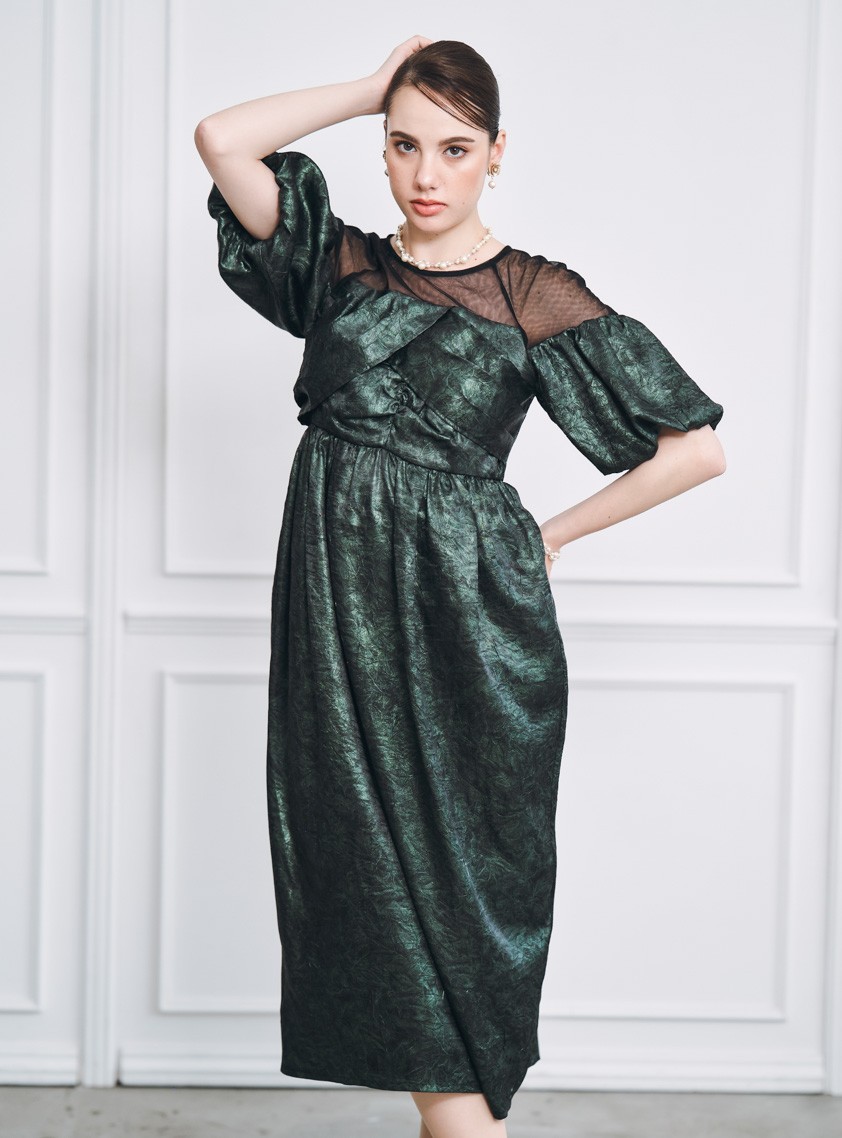 ヴィンテージプリントコクーンワンピース の画像4