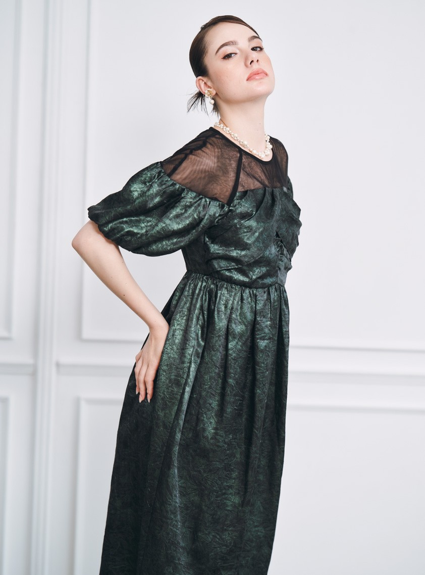 ヴィンテージプリントコクーンワンピース の画像5