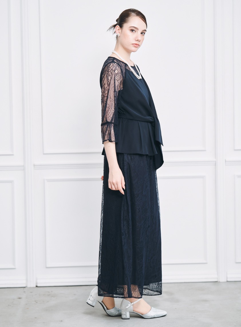 シフォンジョーゼットセパレートワイドパンツ の画像2