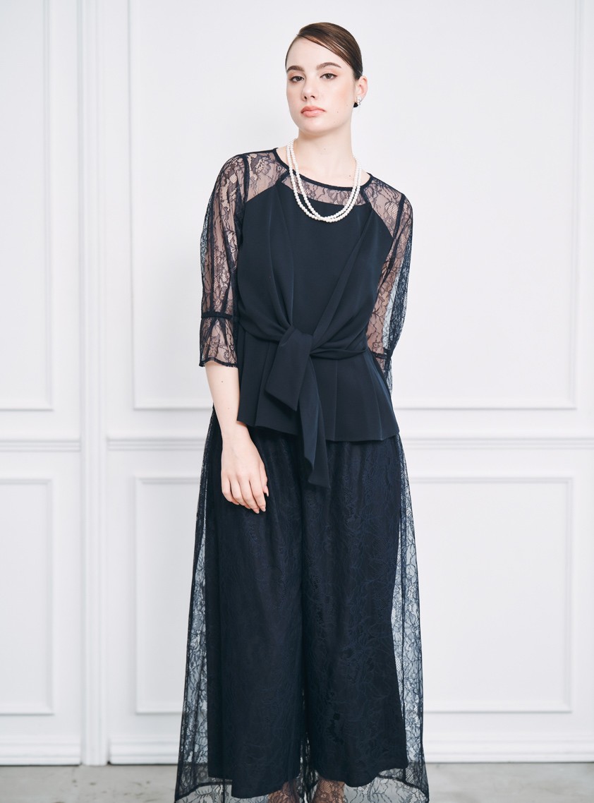 シフォンジョーゼットセパレートワイドパンツ の画像4