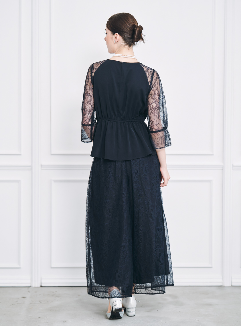 シフォンジョーゼットセパレートワイドパンツ の画像3