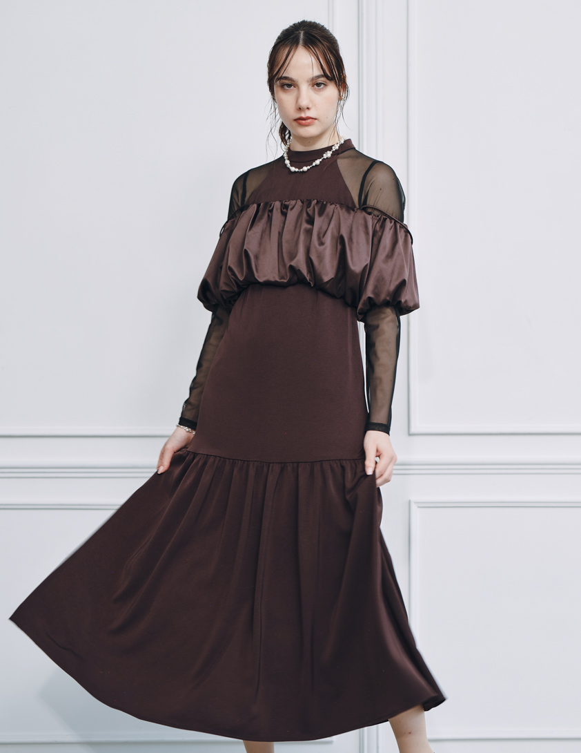 ビスチェ付きホルターネックワンピース の画像4