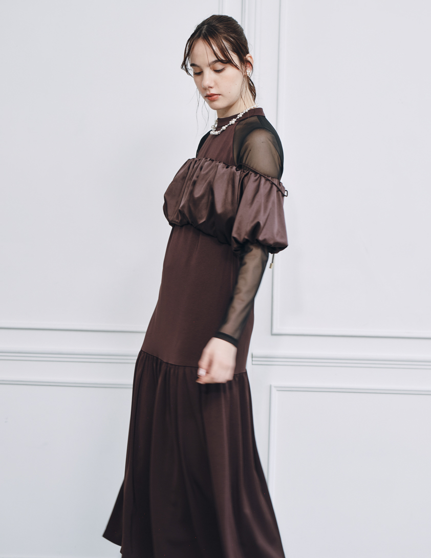 ビスチェ付きホルターネックワンピース の画像5