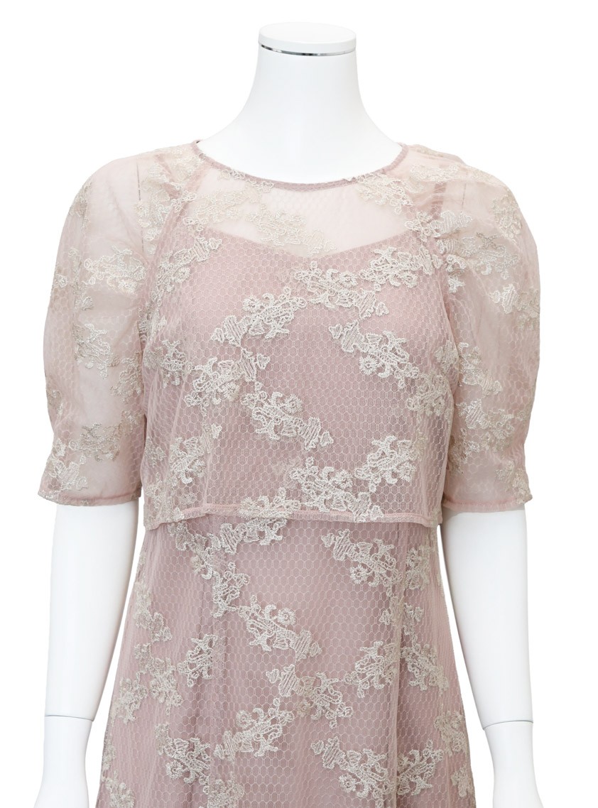 2wayハニカムチュールワンピース の画像10