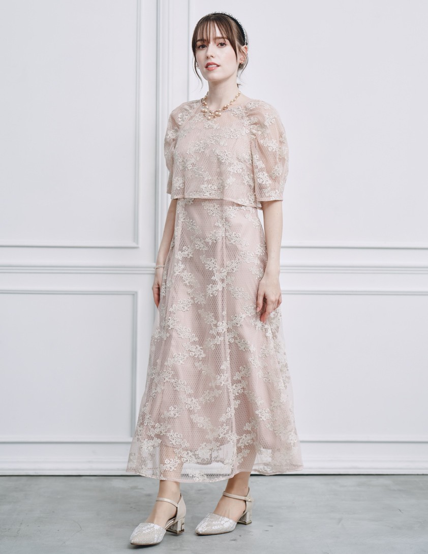 2wayハニカムチュールワンピース の画像2