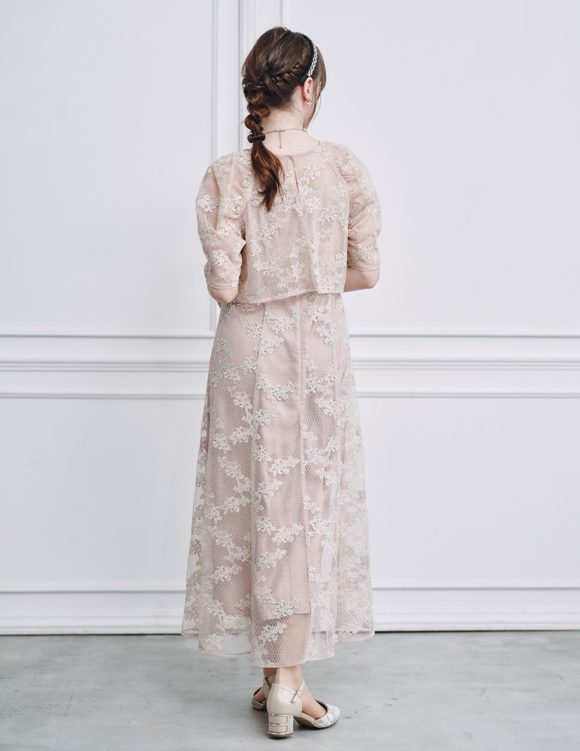 2wayハニカムチュールワンピース の画像3