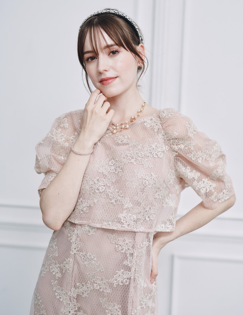 2wayハニカムチュールワンピース の画像6